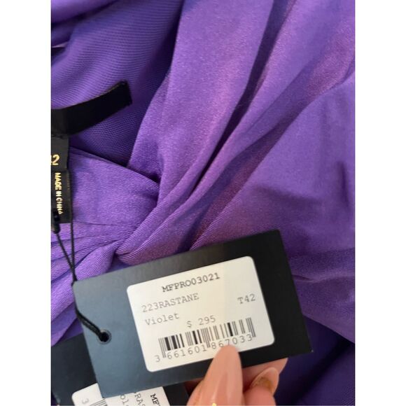 Maje Short Bodycon Purple Dress FR42  NEW NWT - Picture 9 of 11